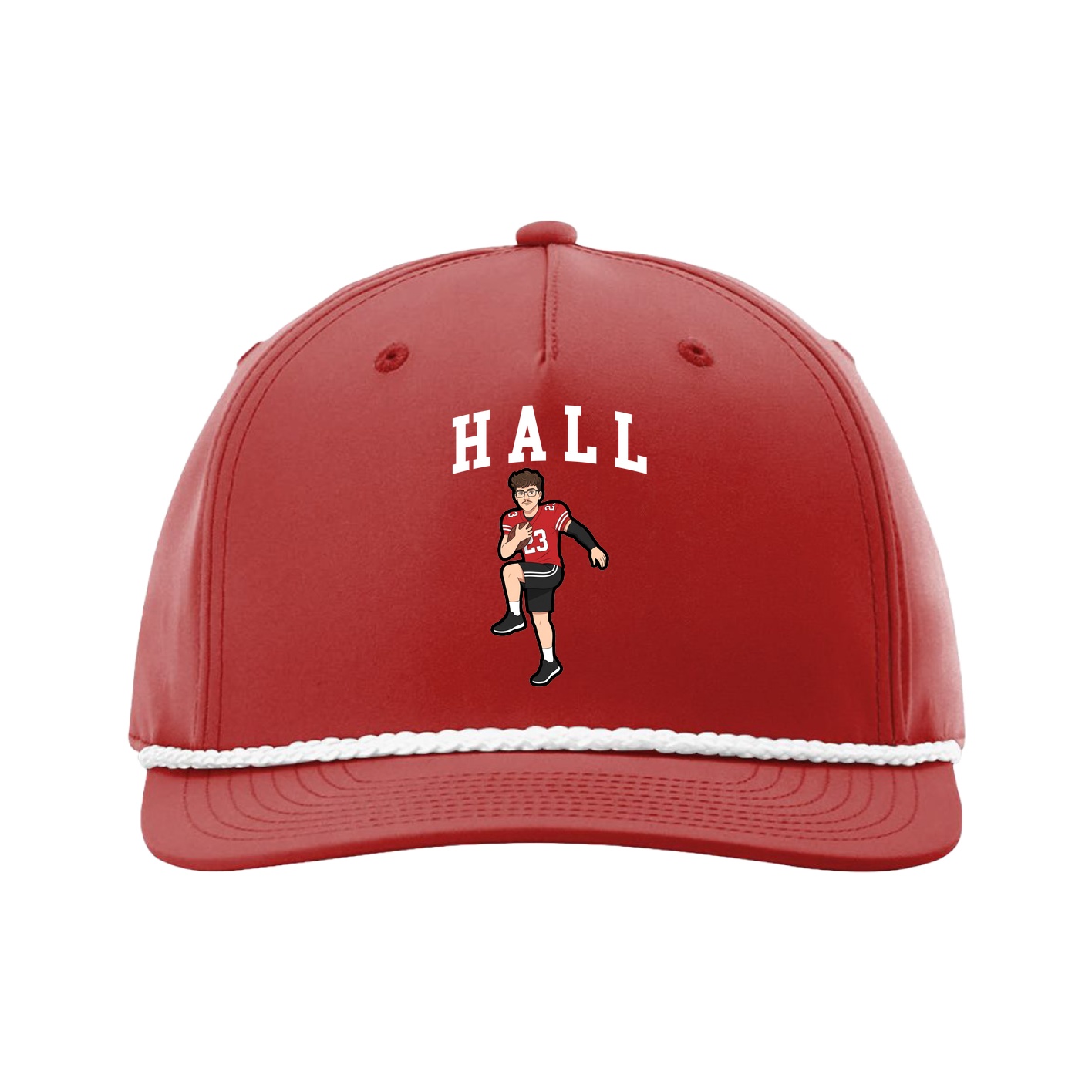 Five-Panel Classic Rope Cap — Shirsey in Red