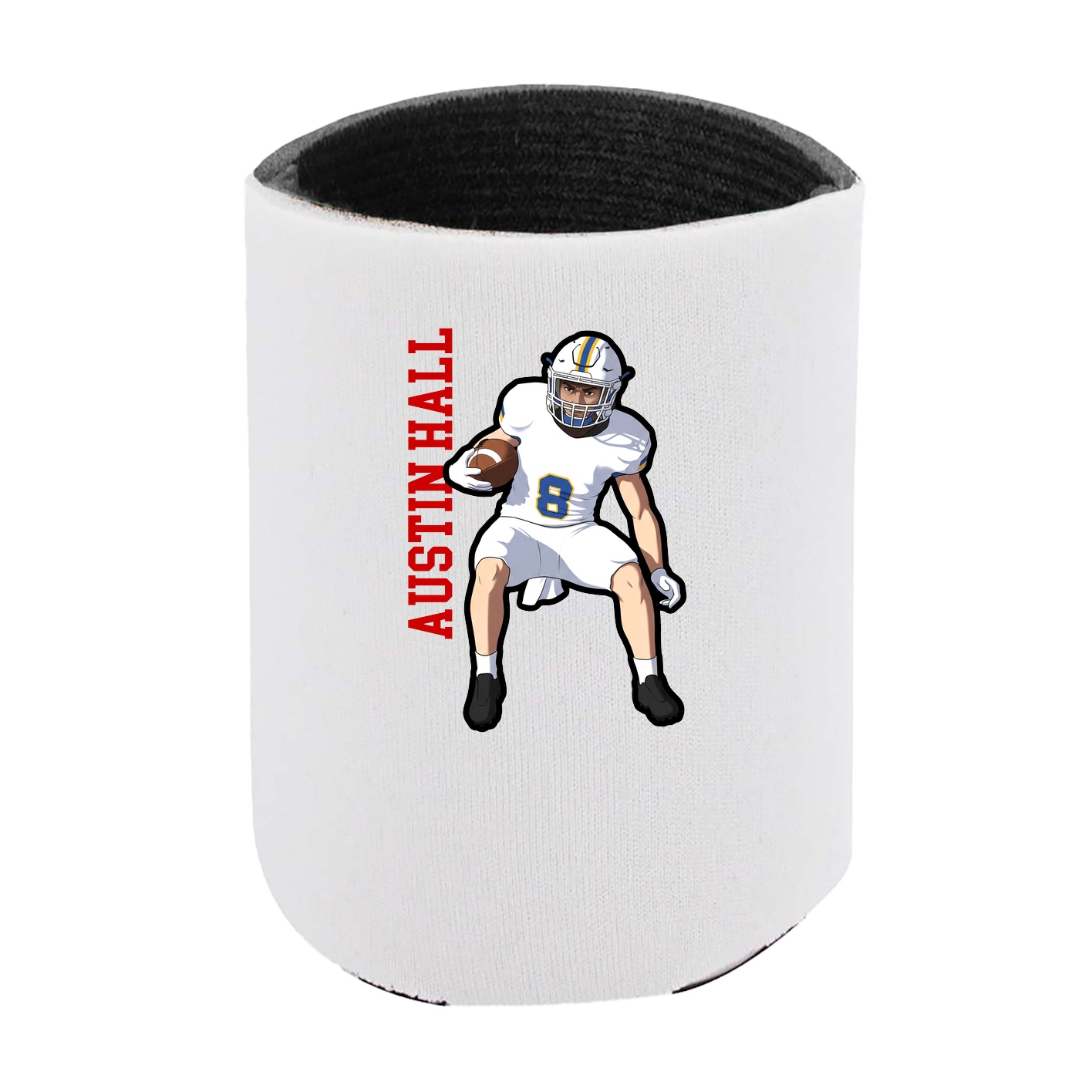Can Holder — Name Vertical in White