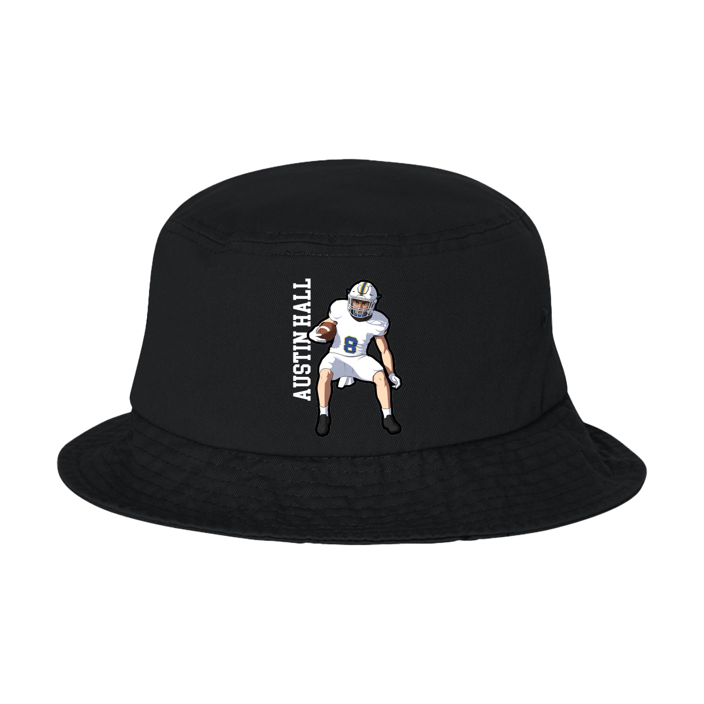 Bucket Cap — Name Vertical in Black