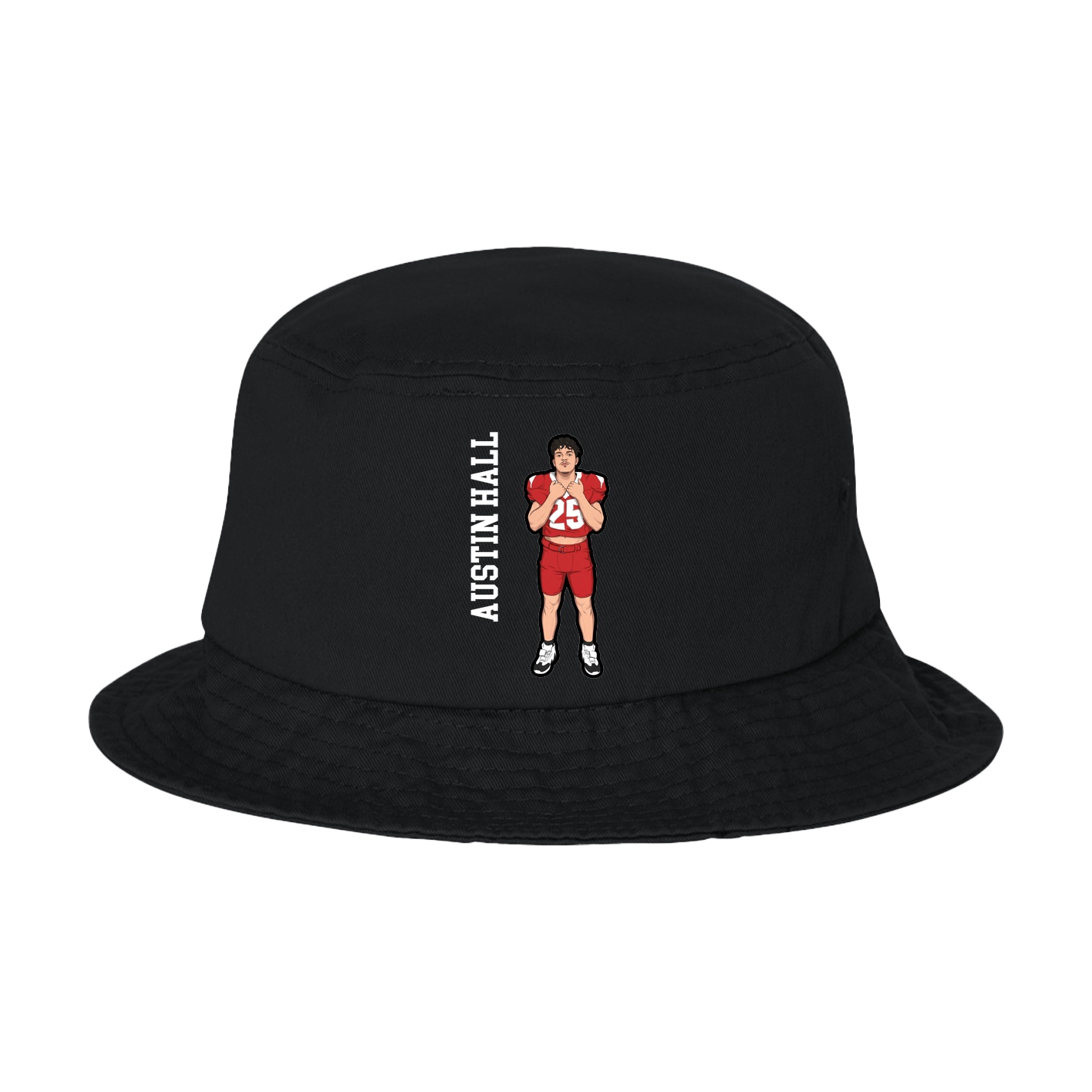 Bucket Cap — Name Vertical in Black