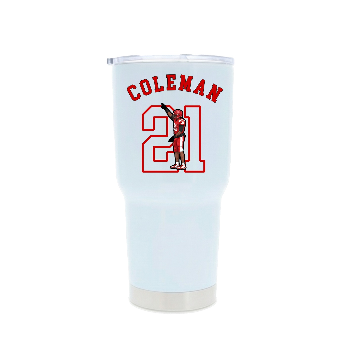 30oz Stainless Steel Tumbler — Shirsey Arch in White