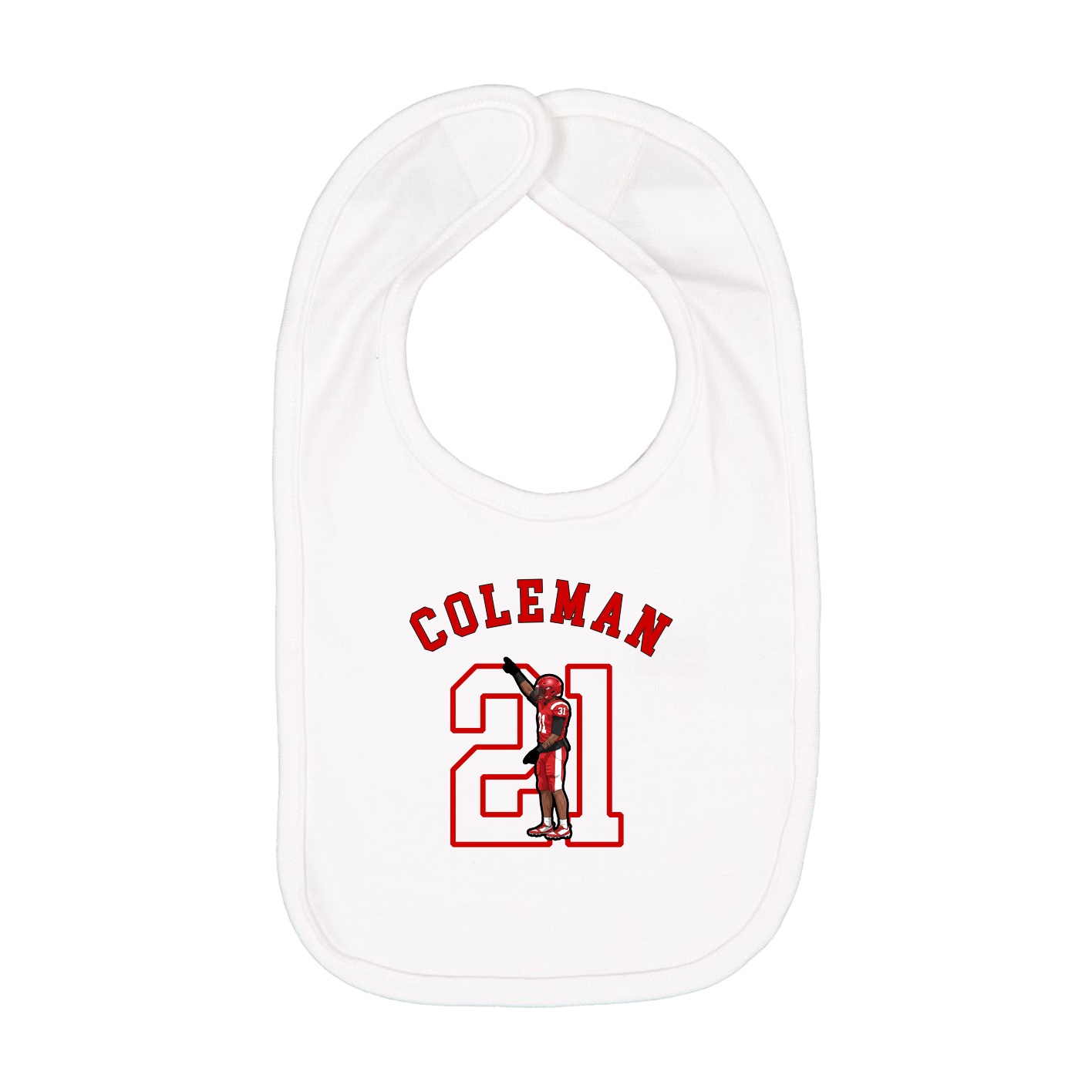 Infant Bib — Shirsey Arch in White