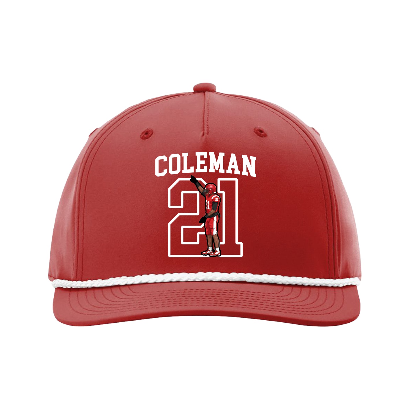 Five-Panel Classic Rope Cap — Shirsey in Red
