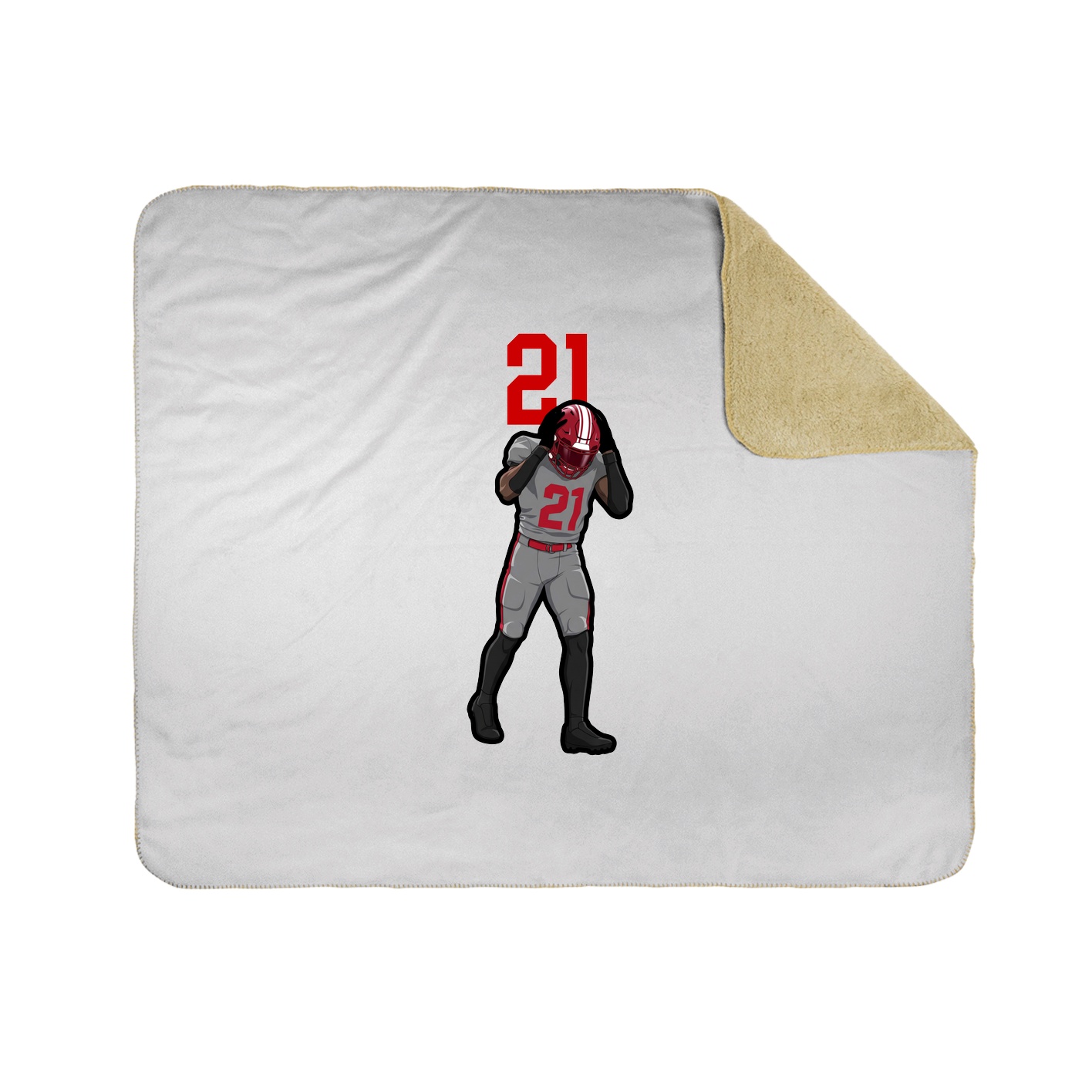 Throw Blanket — Number Top in White