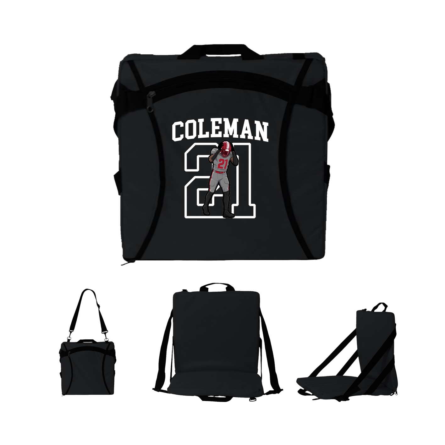 Folding Stadium Seat — Shirsey in Black