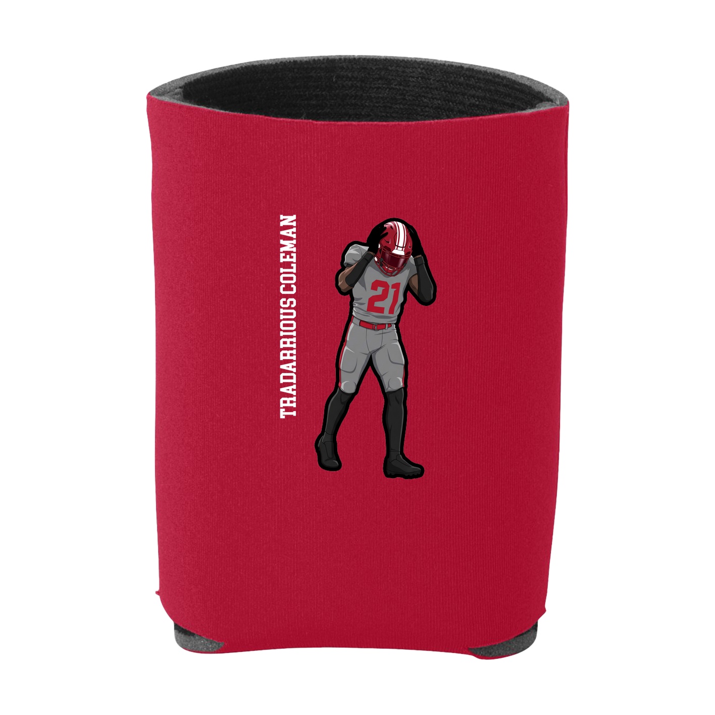 Can Holder — Name Vertical in Red