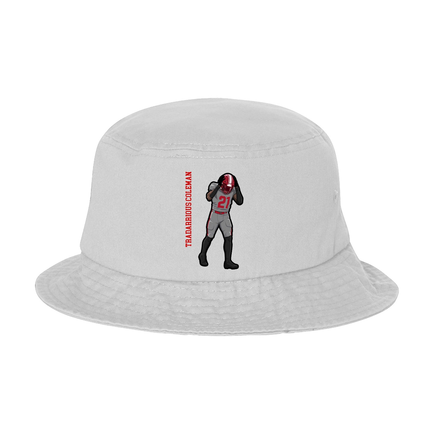 Bucket Cap — Name Vertical in White