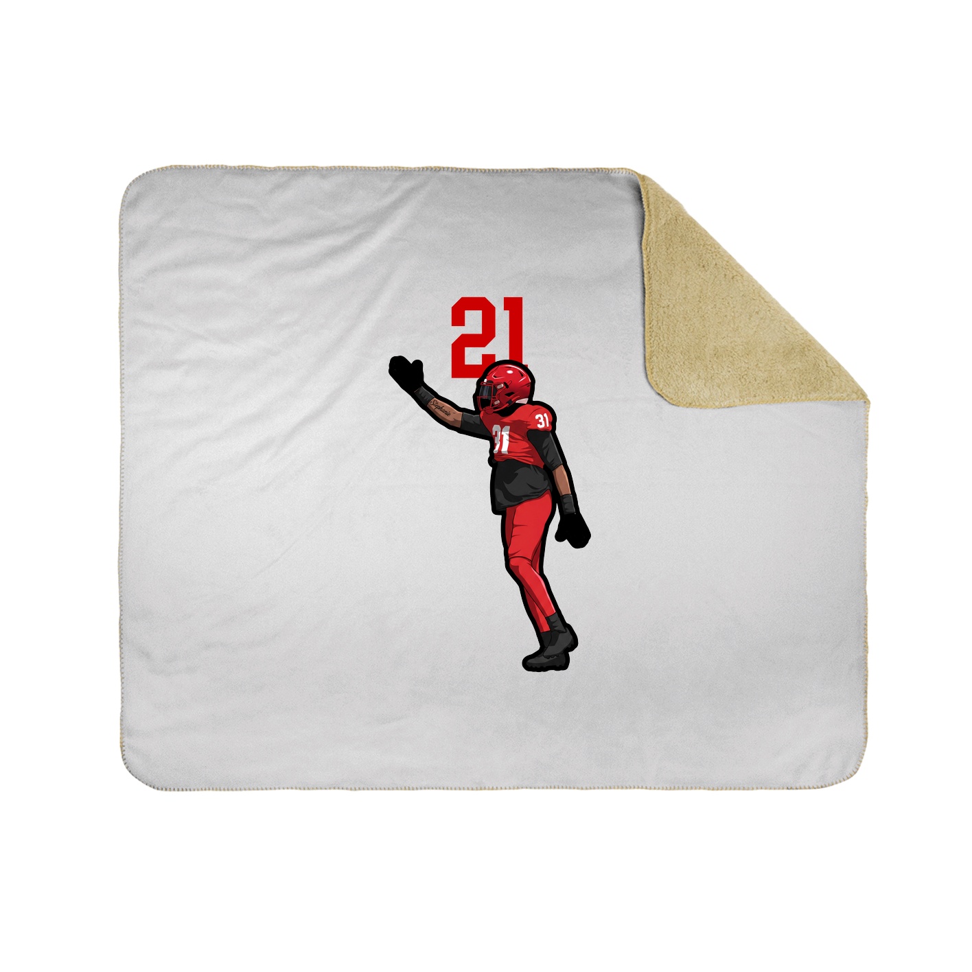 Throw Blanket — Number Top in White