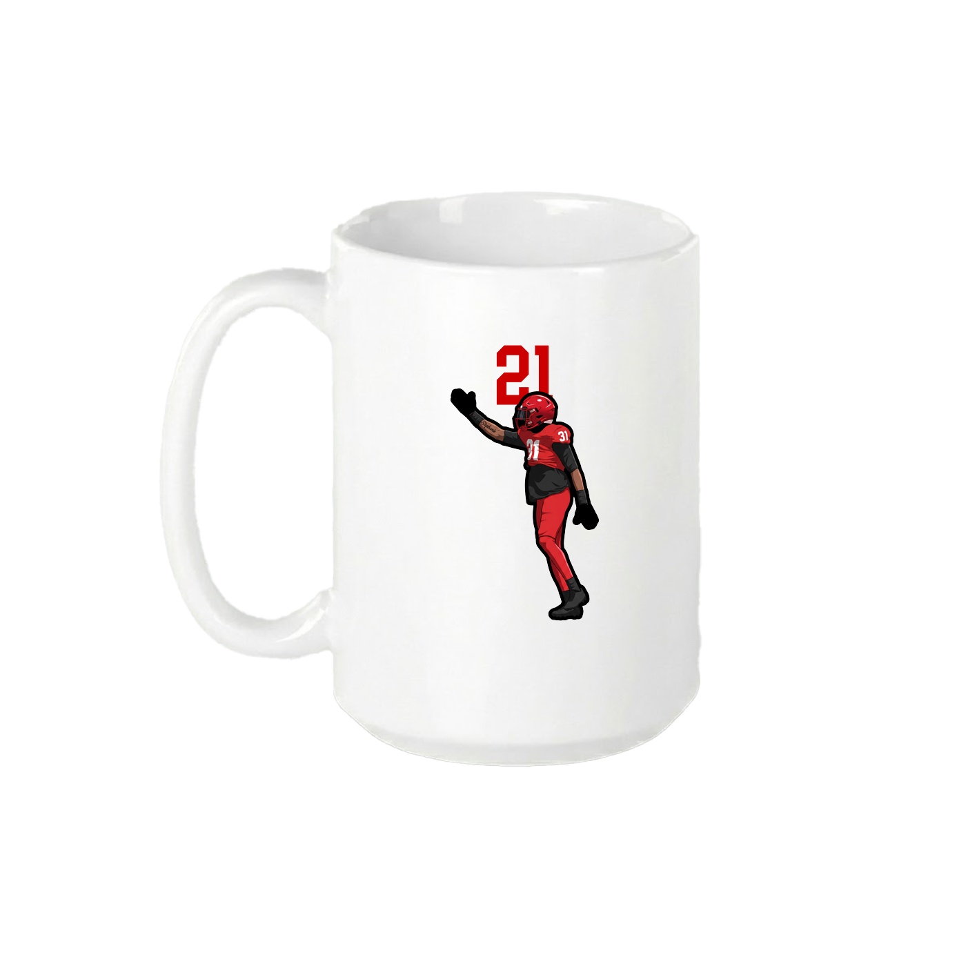 15oz Coffee Mug — Number Top in White