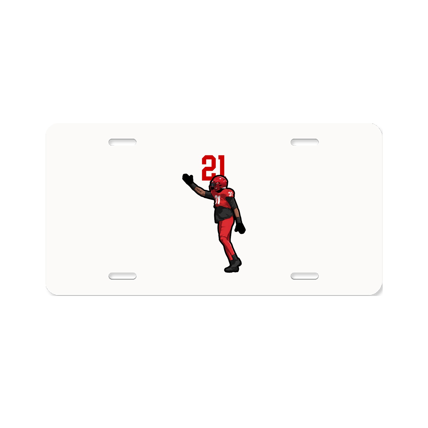 License Plate — Number Top in Classic