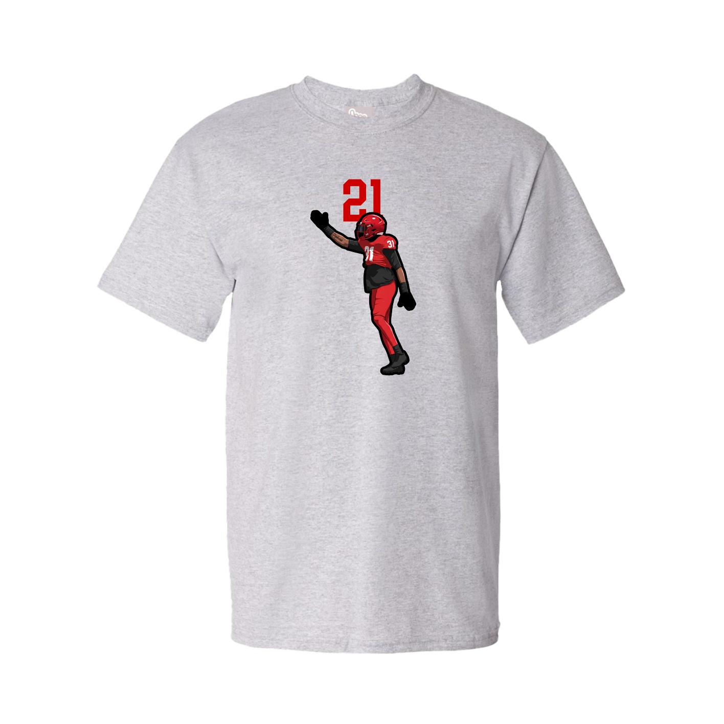Youth Tee — Number Top in Grey