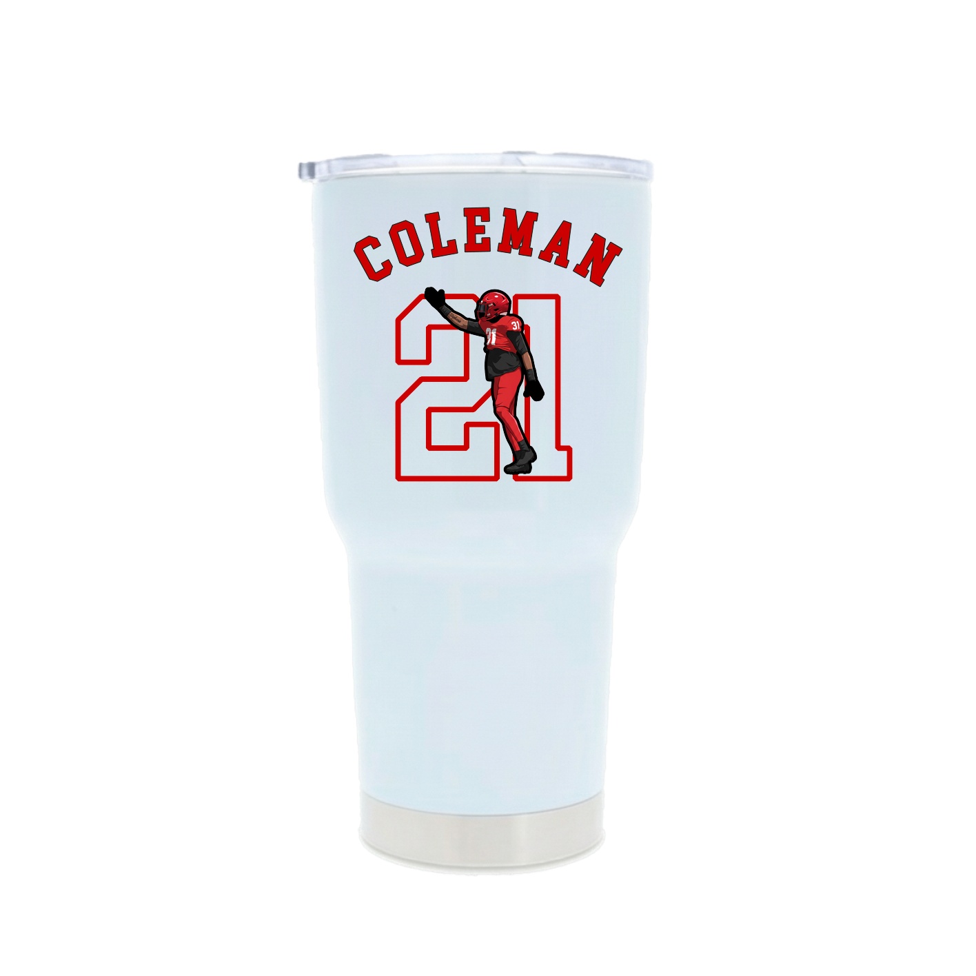 30oz Stainless Steel Tumbler — Shirsey Arch in White
