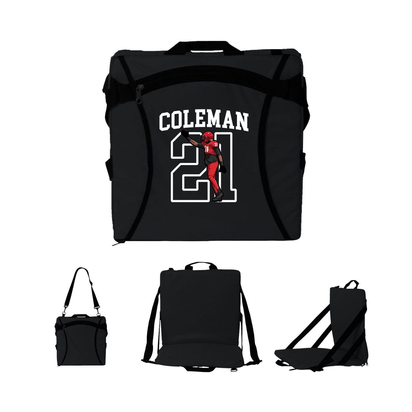 Folding Stadium Seat — Shirsey in Black