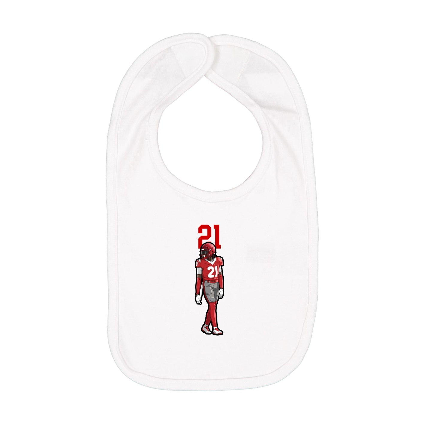 Infant Bib — Number Top in White