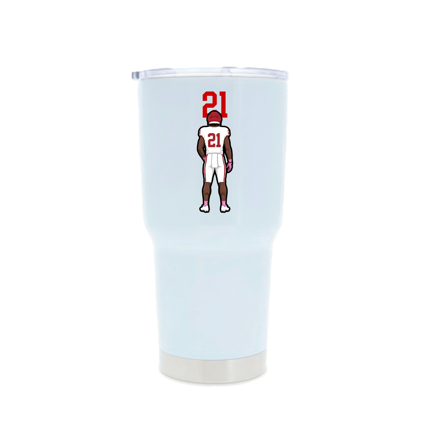 30oz Stainless Steel Tumbler — Number Top in White