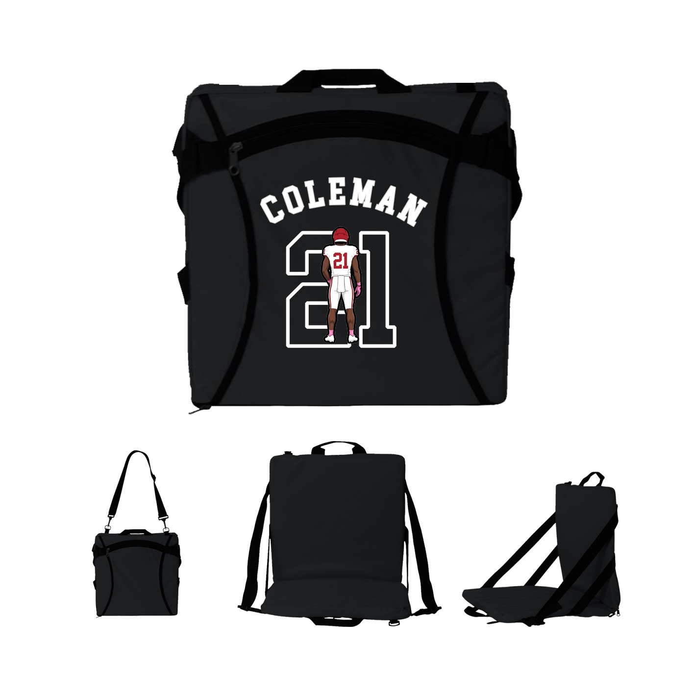Folding Stadium Seat — Shirsey Arch in Black