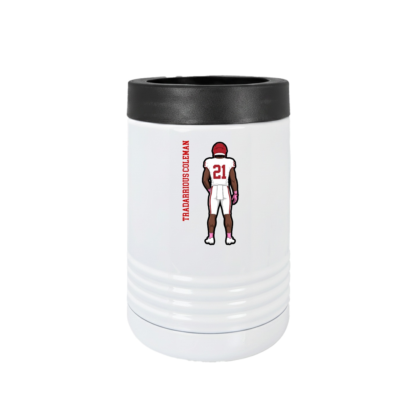 Beverage Holder — Name Vertical in White