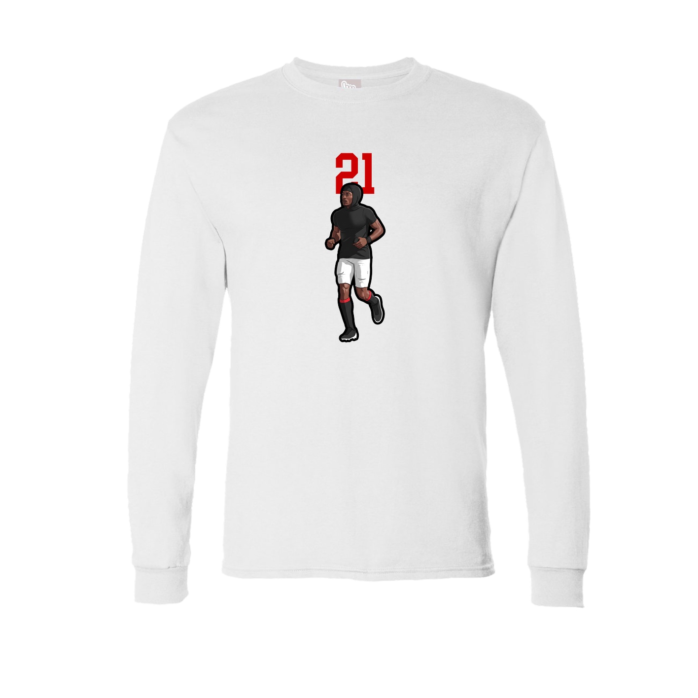 Long Sleeve Tee — Number Top in White