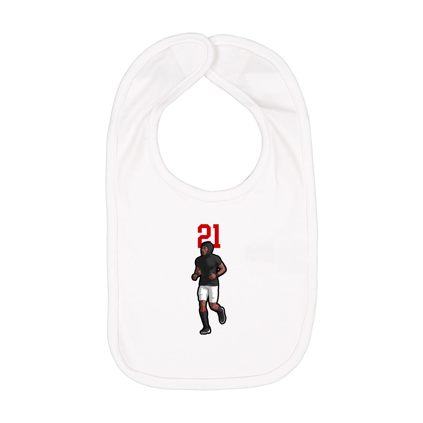 Infant Bib — Number Top in White