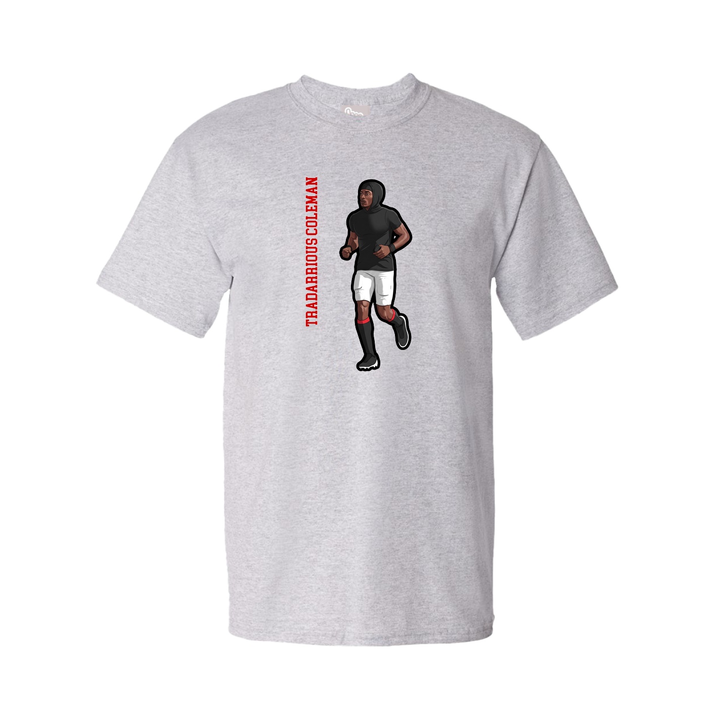 Youth Tee — Name Vertical in Grey