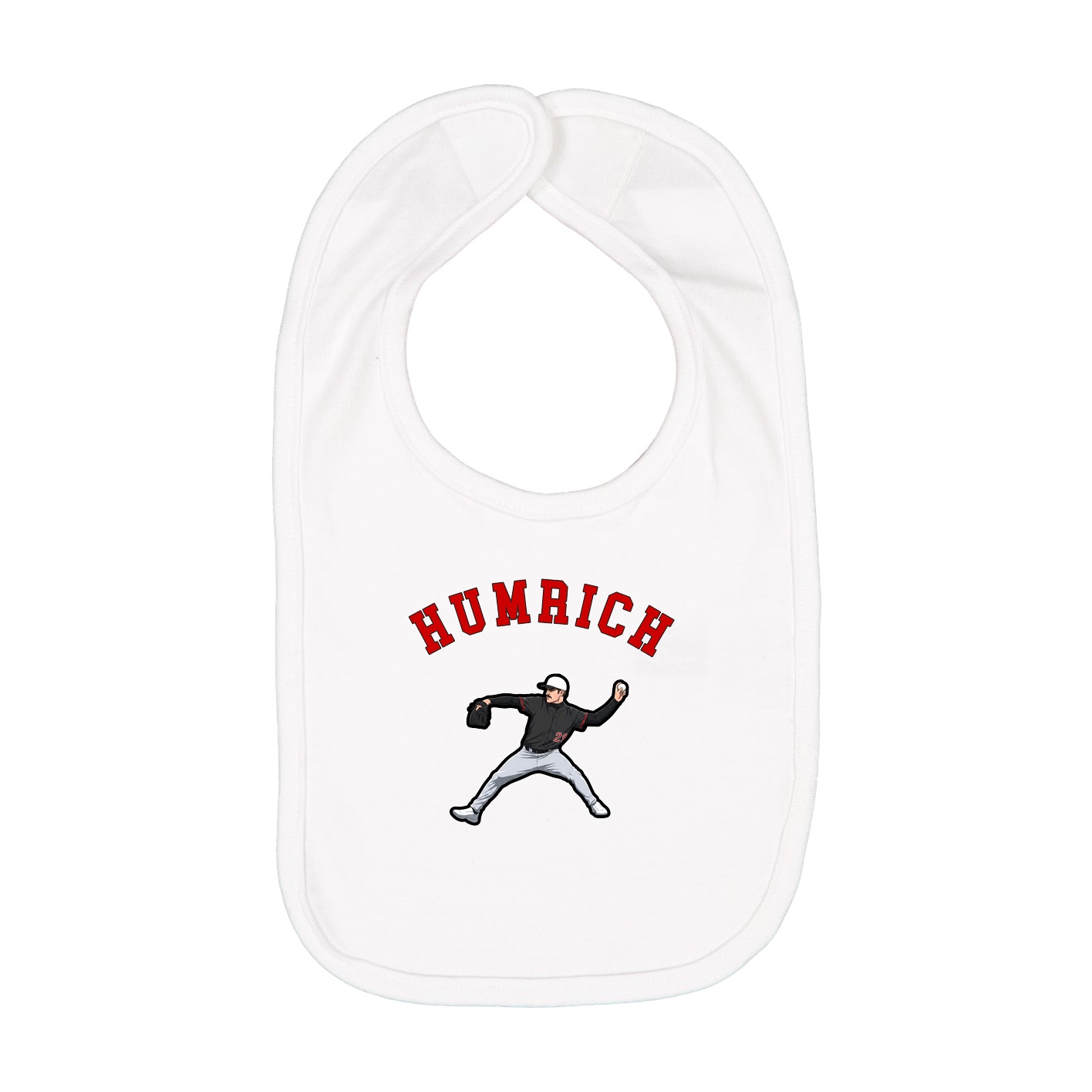 Infant Bib — Shirsey Arch in White