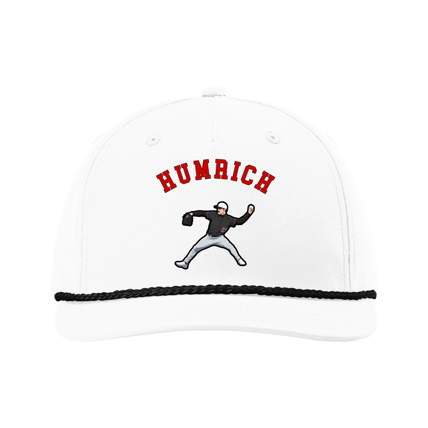 Five-Panel Classic Rope Cap — Shirsey Arch in White
