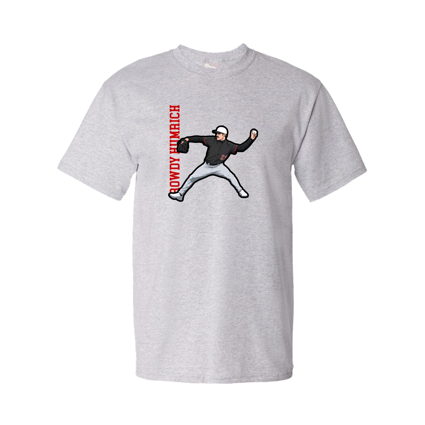Tee — Name Vertical in Grey