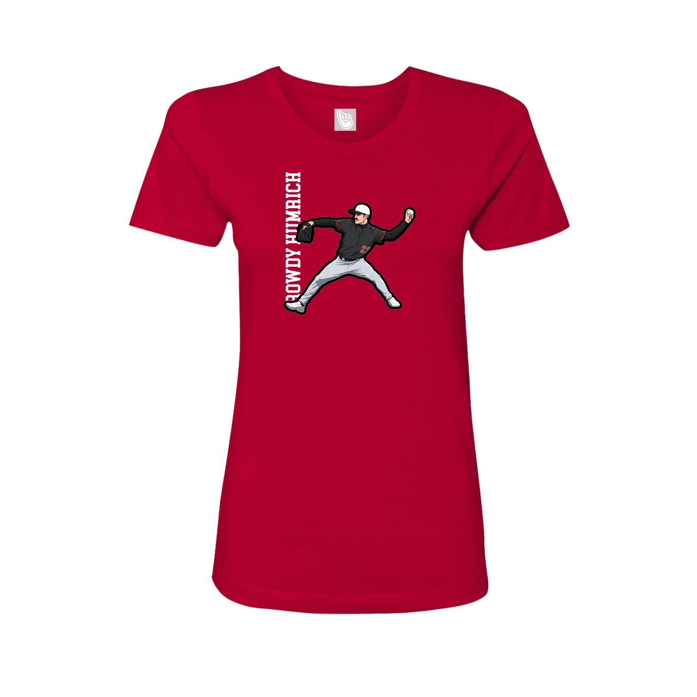Womens Tee — Name Vertical in Red