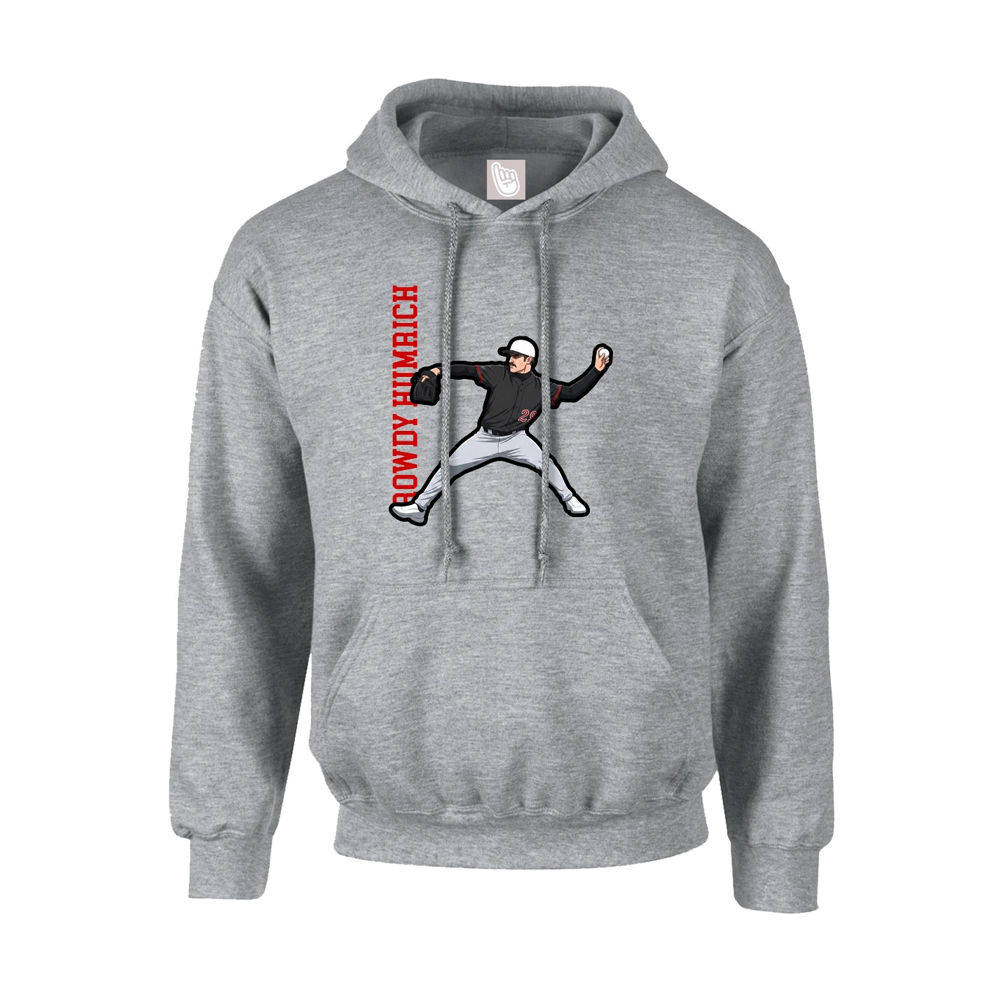 Youth Hoodie — Name Vertical in Grey