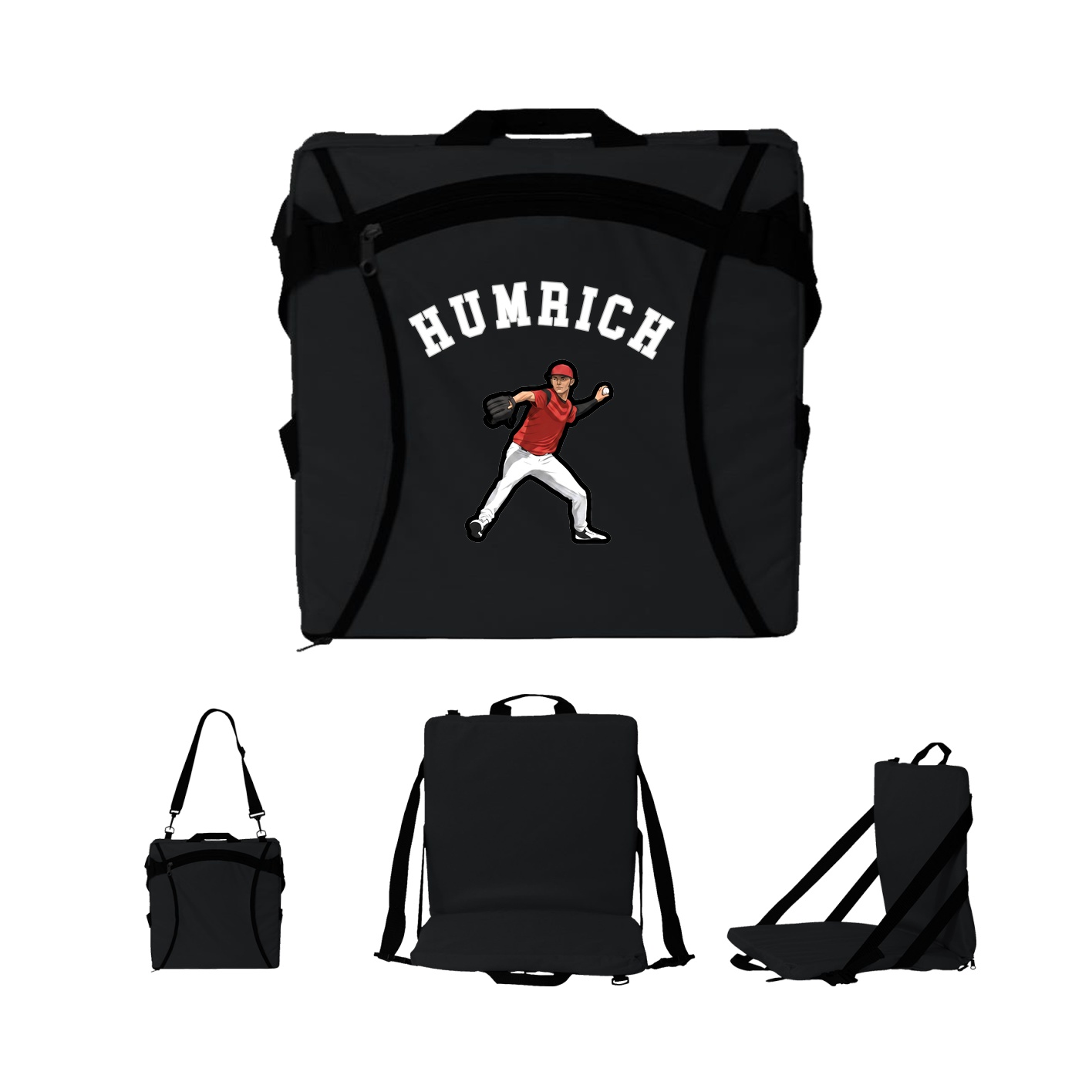 Folding Stadium Seat — Shirsey Arch in Black