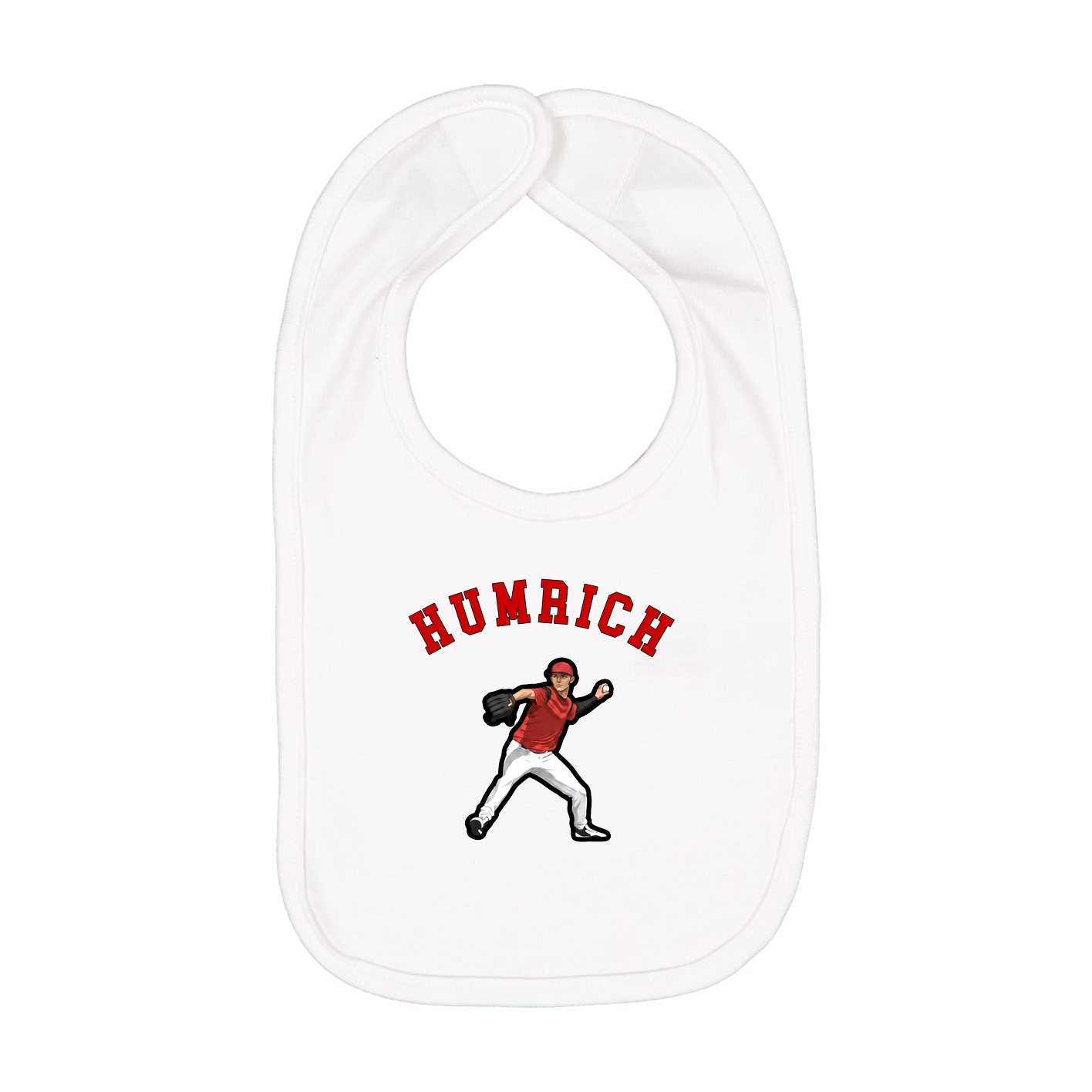 Infant Bib — Shirsey Arch in White