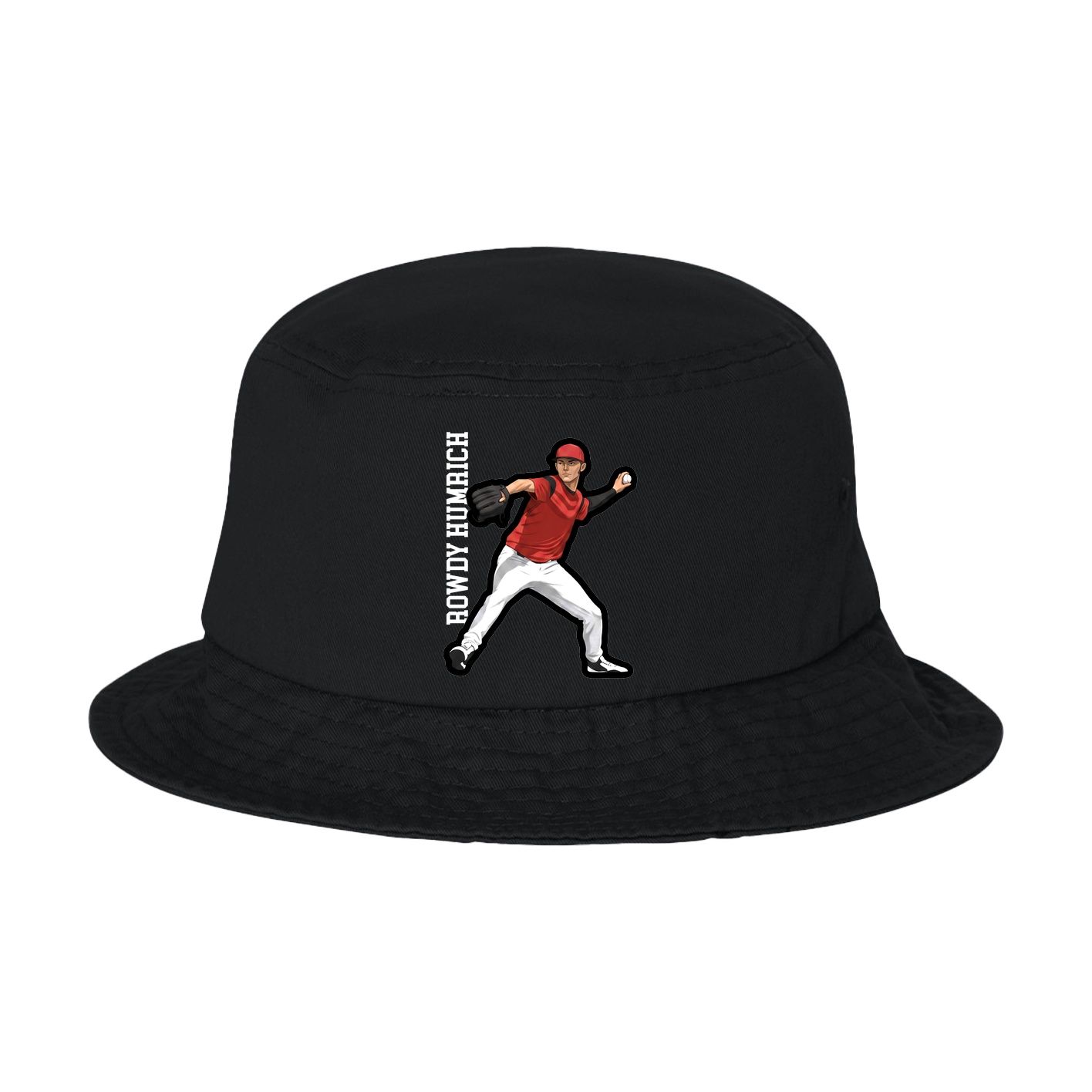 Bucket Cap — Name Vertical in Black
