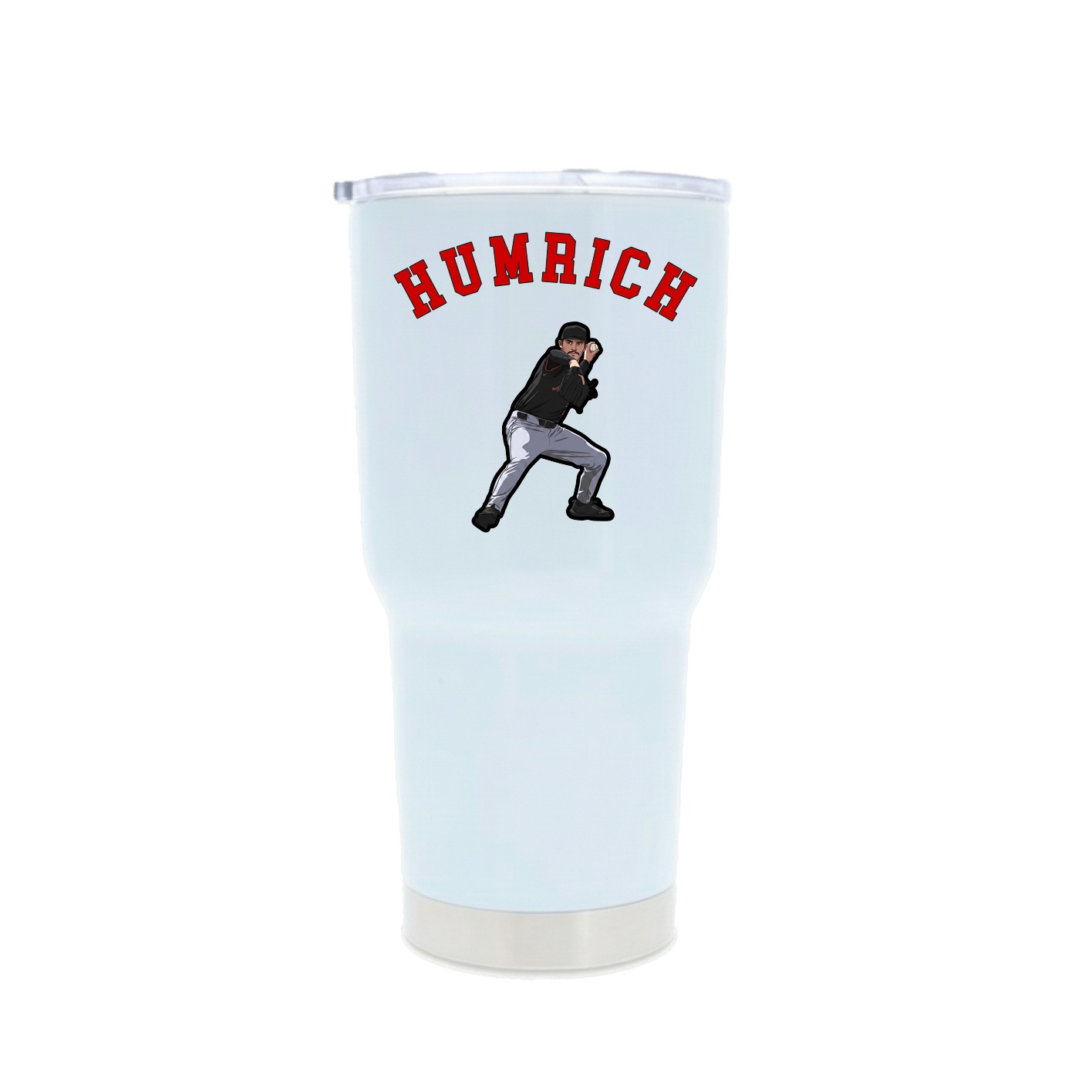 30oz Stainless Steel Tumbler — Shirsey Arch in White
