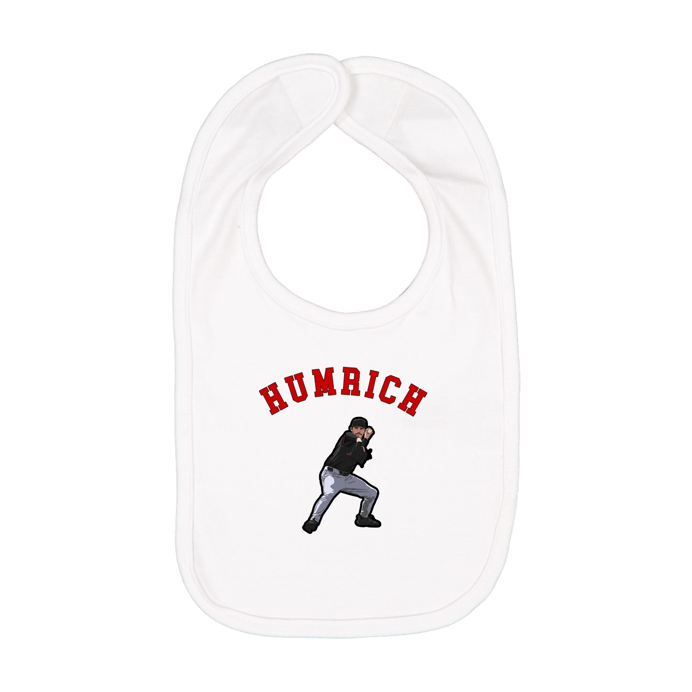 Infant Bib — Shirsey Arch in White