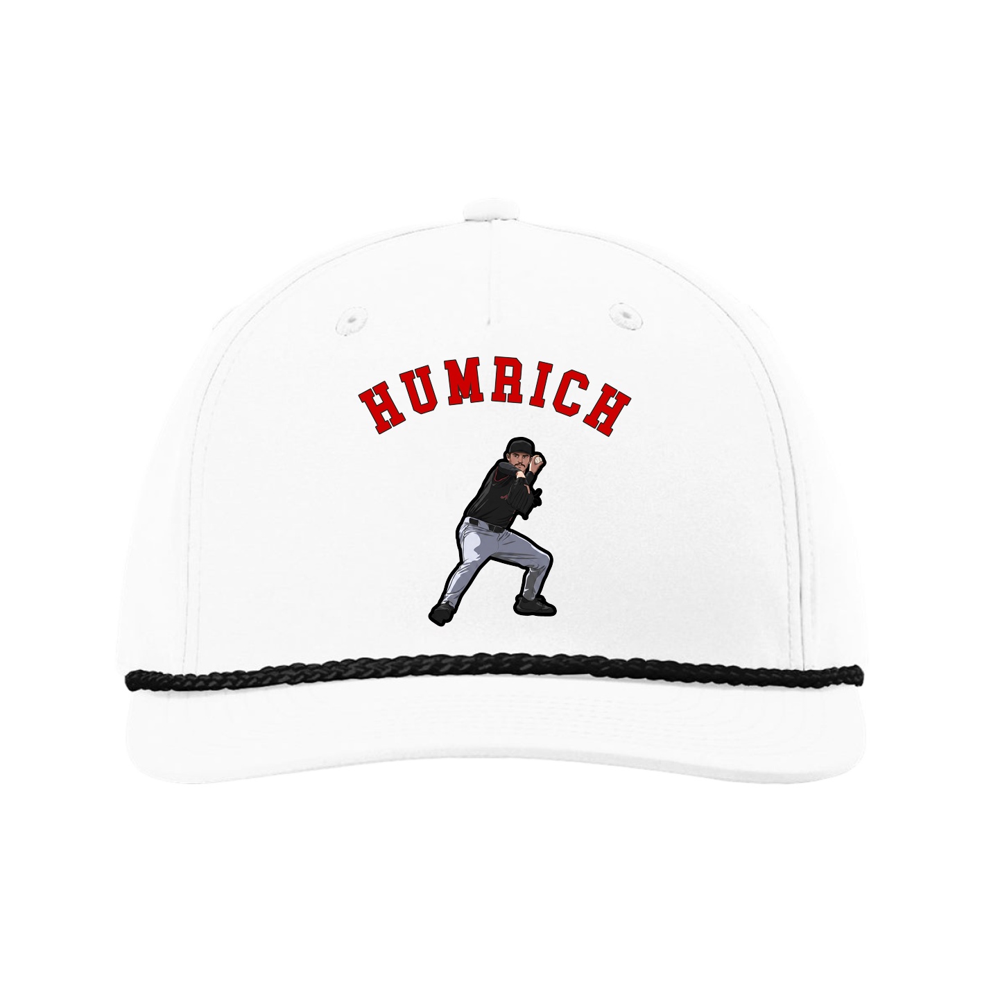 Five-Panel Classic Rope Cap — Shirsey Arch in White