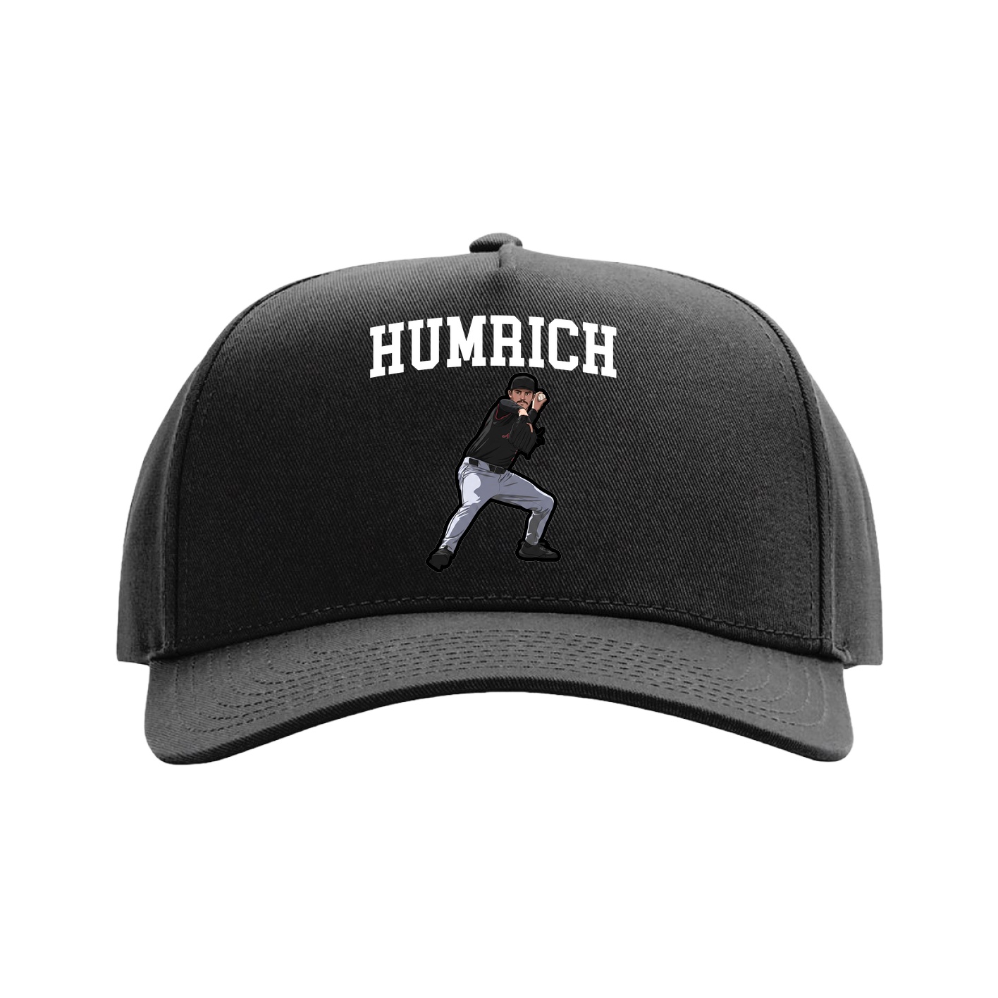 Full Fabric Five-Panel Champ Cap — Shirsey in Black