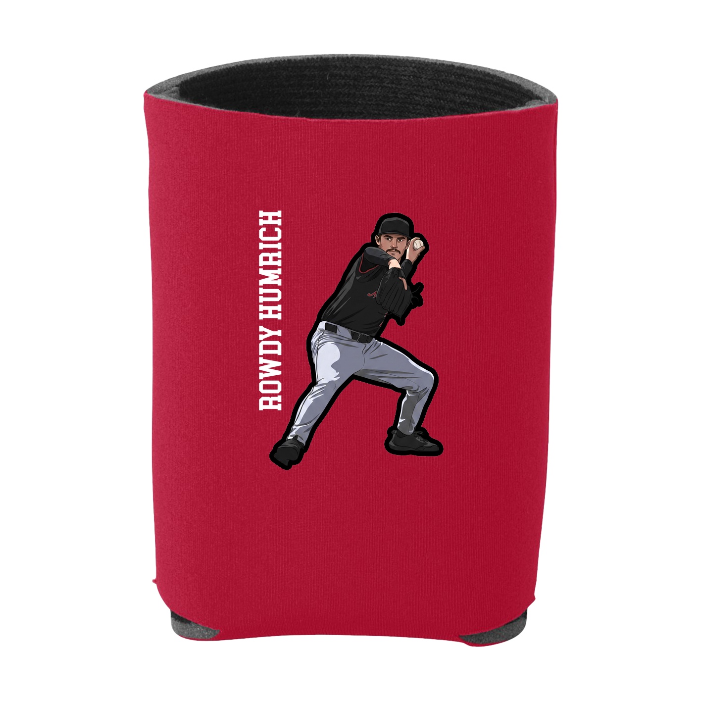 Can Holder — Name Vertical in Red