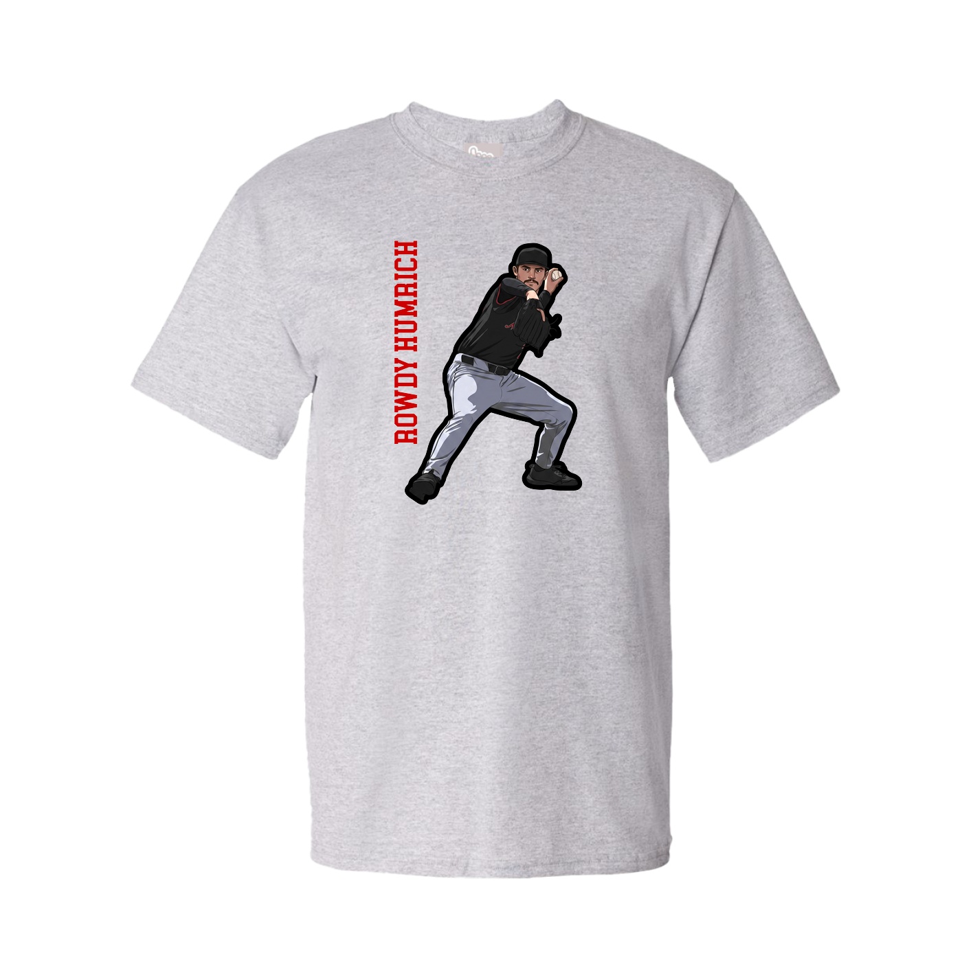 Tee — Name Vertical in Grey