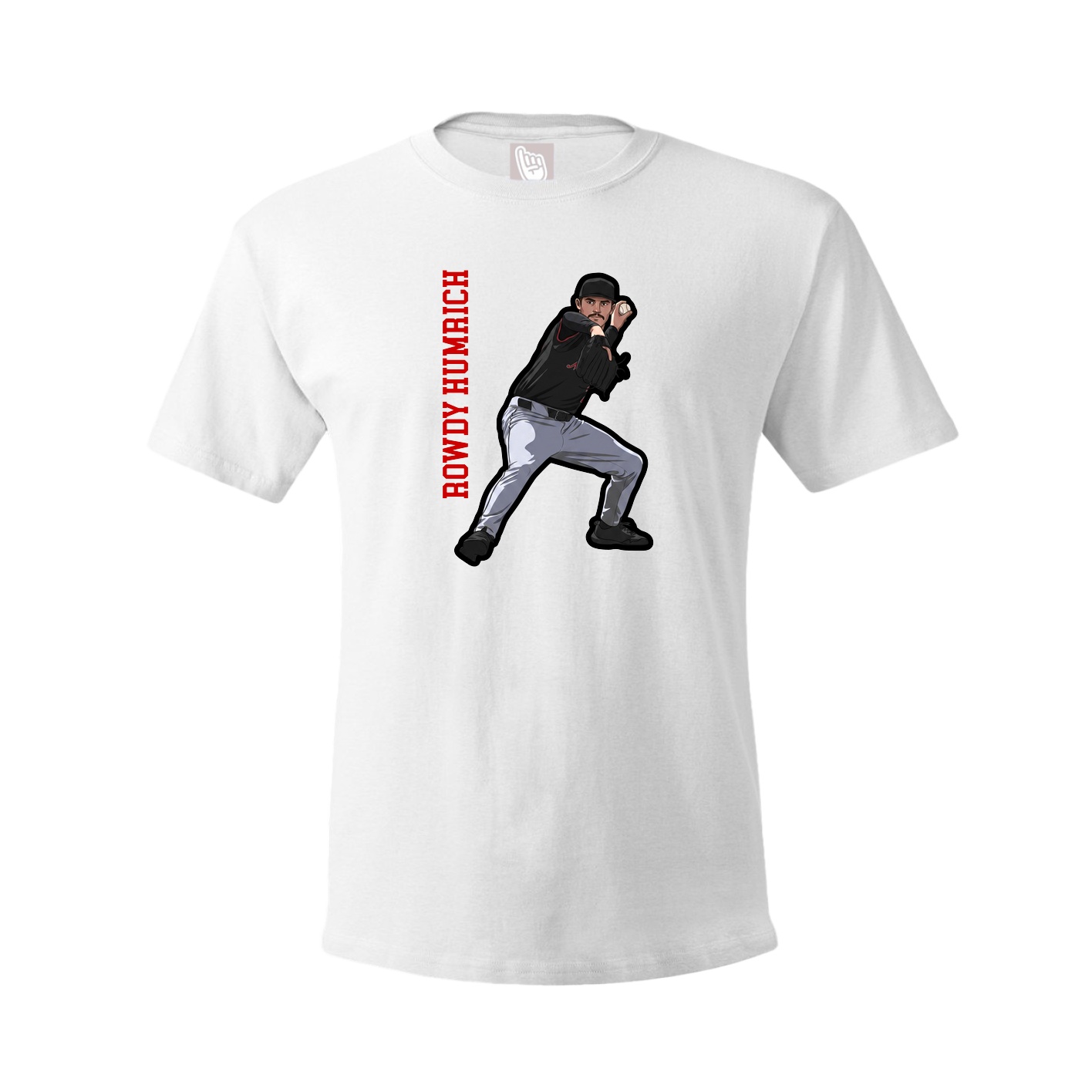 Youth Tee — Name Vertical in White
