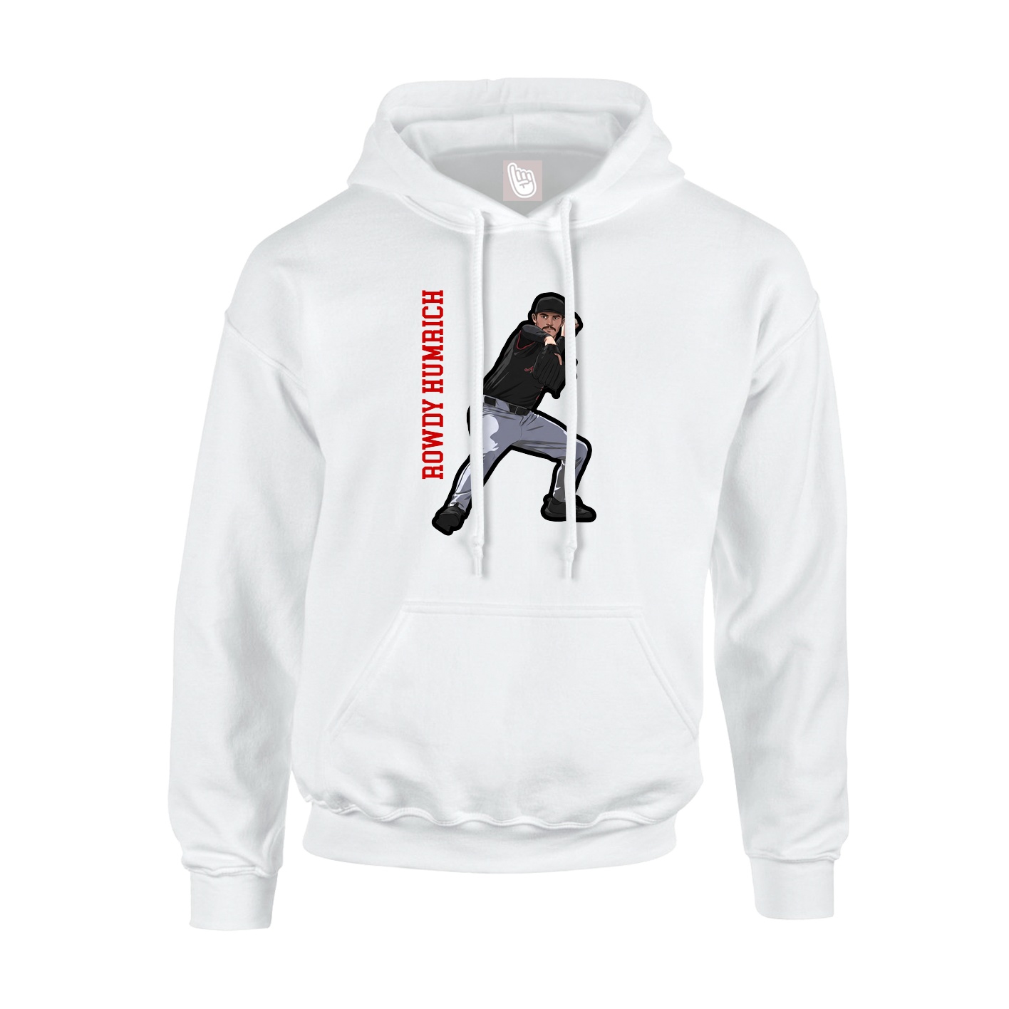 Hoodie — Name Vertical in White