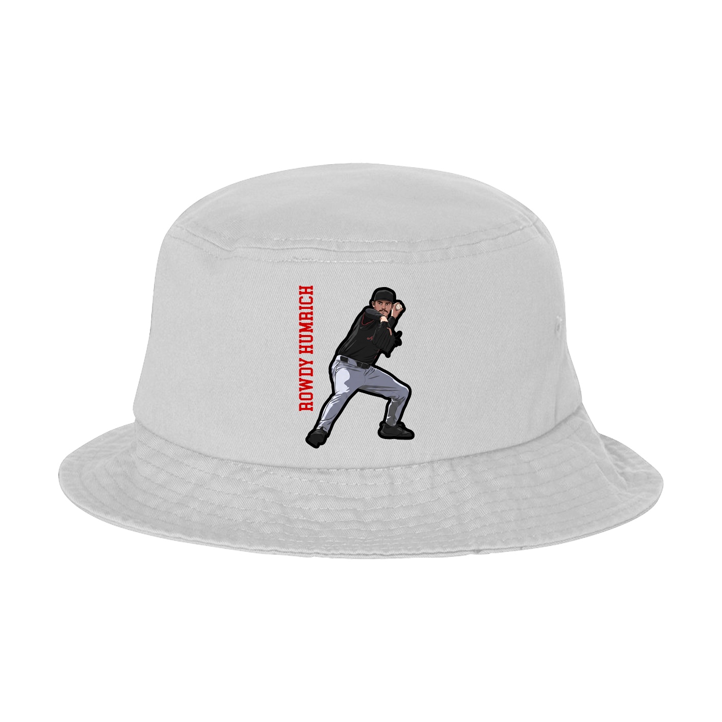 Bucket Cap — Name Vertical in White