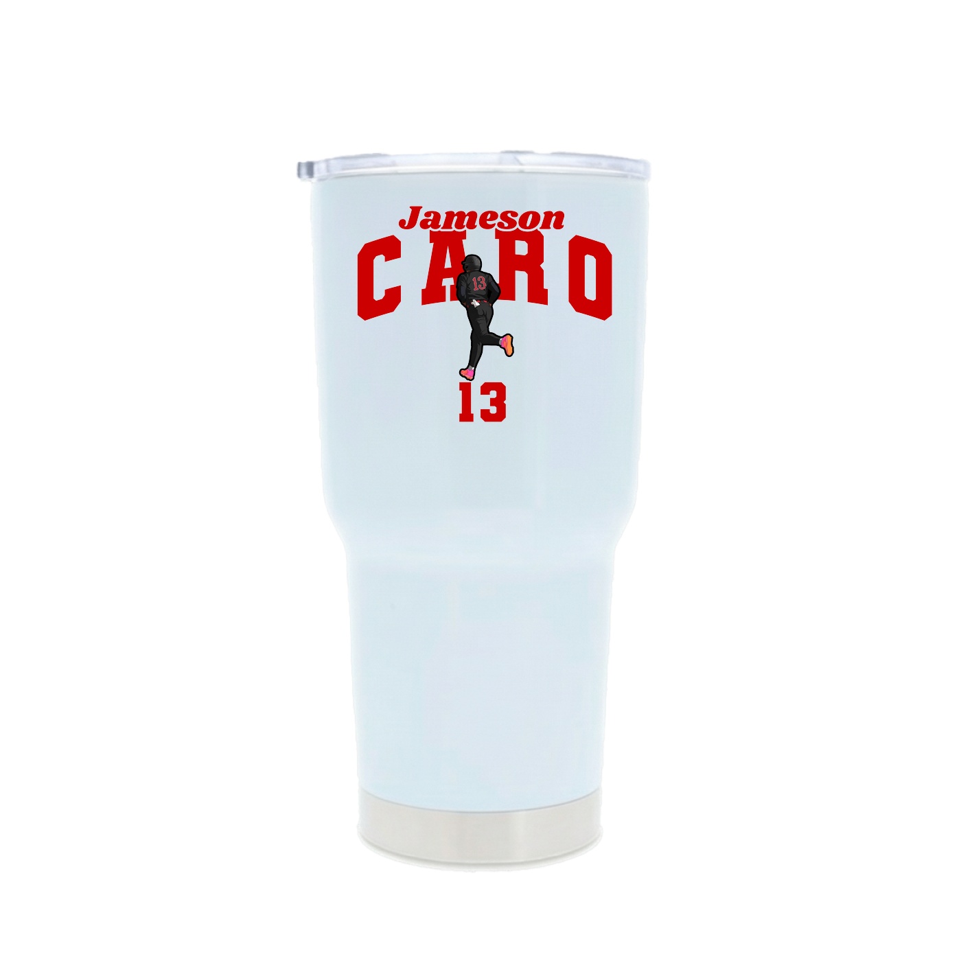 30oz Stainless Steel Tumbler — Signature Arch in White
