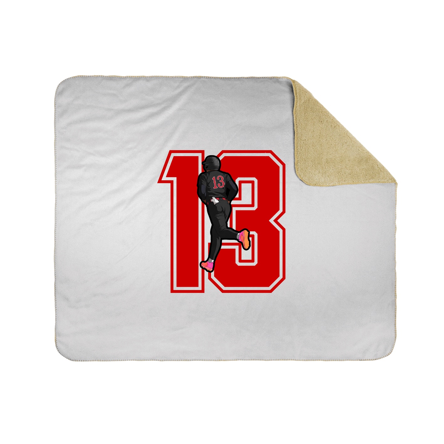Throw Blanket — Number in White