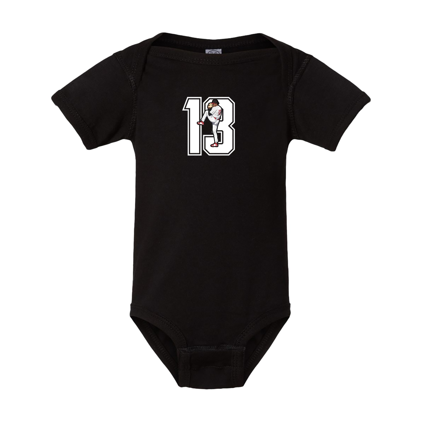 Baby Onesie — Number in Black