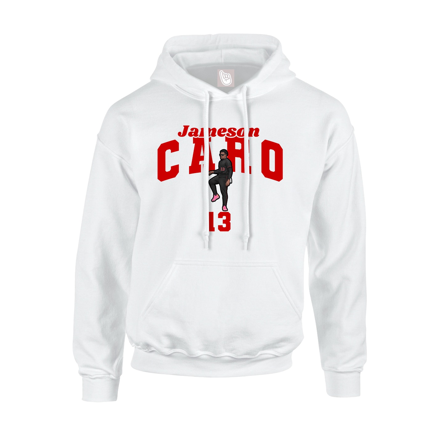 Youth Hoodie — Signature Arch in White