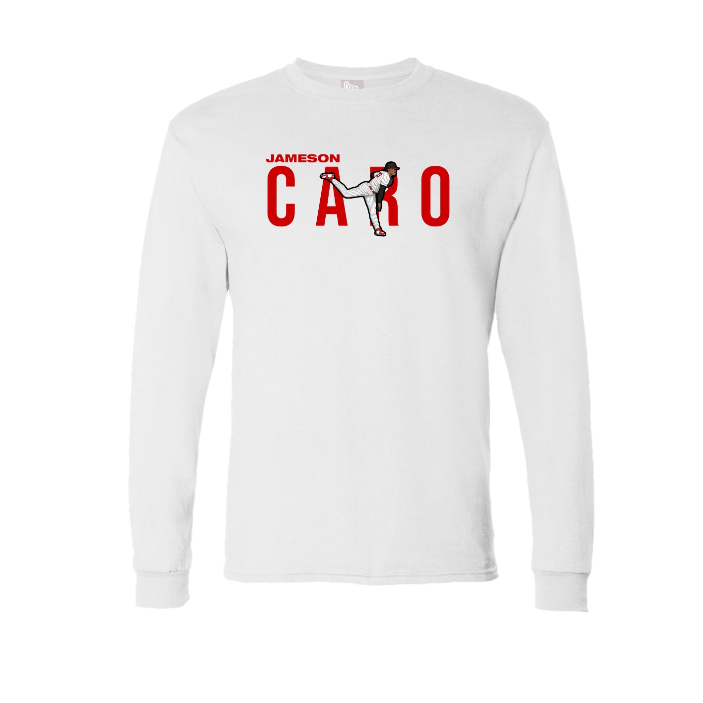 Long Sleeve Tee — Player Name in White