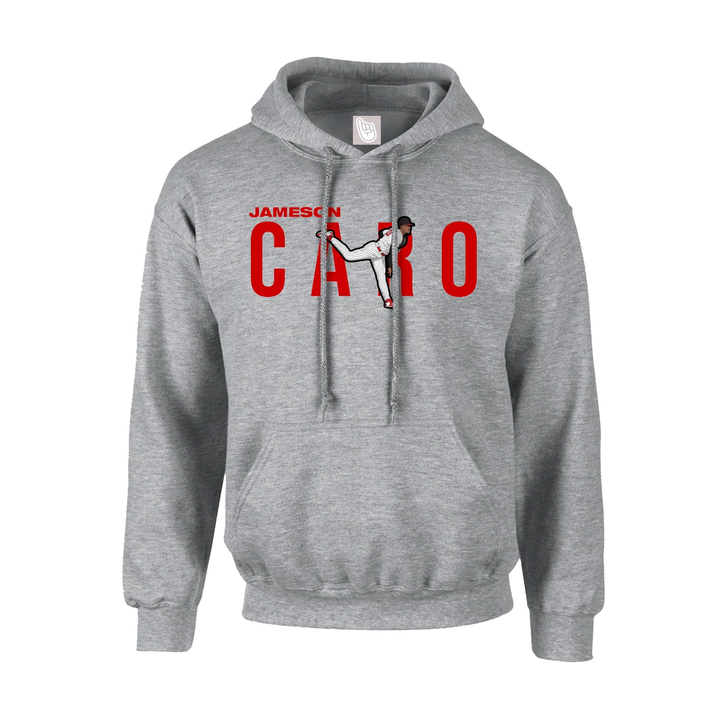 Youth Hoodie — Player Name in Grey