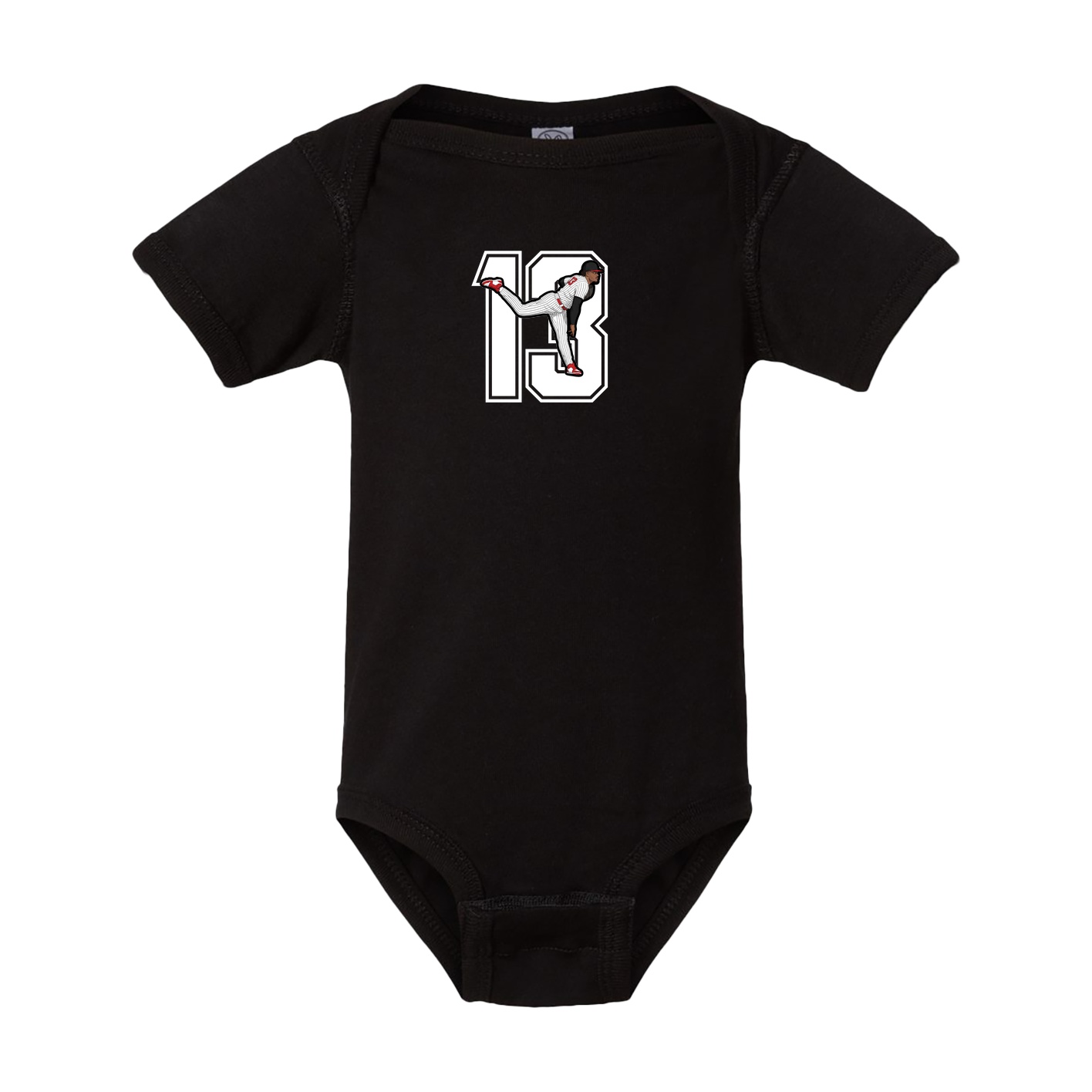Baby Onesie — Number in Black