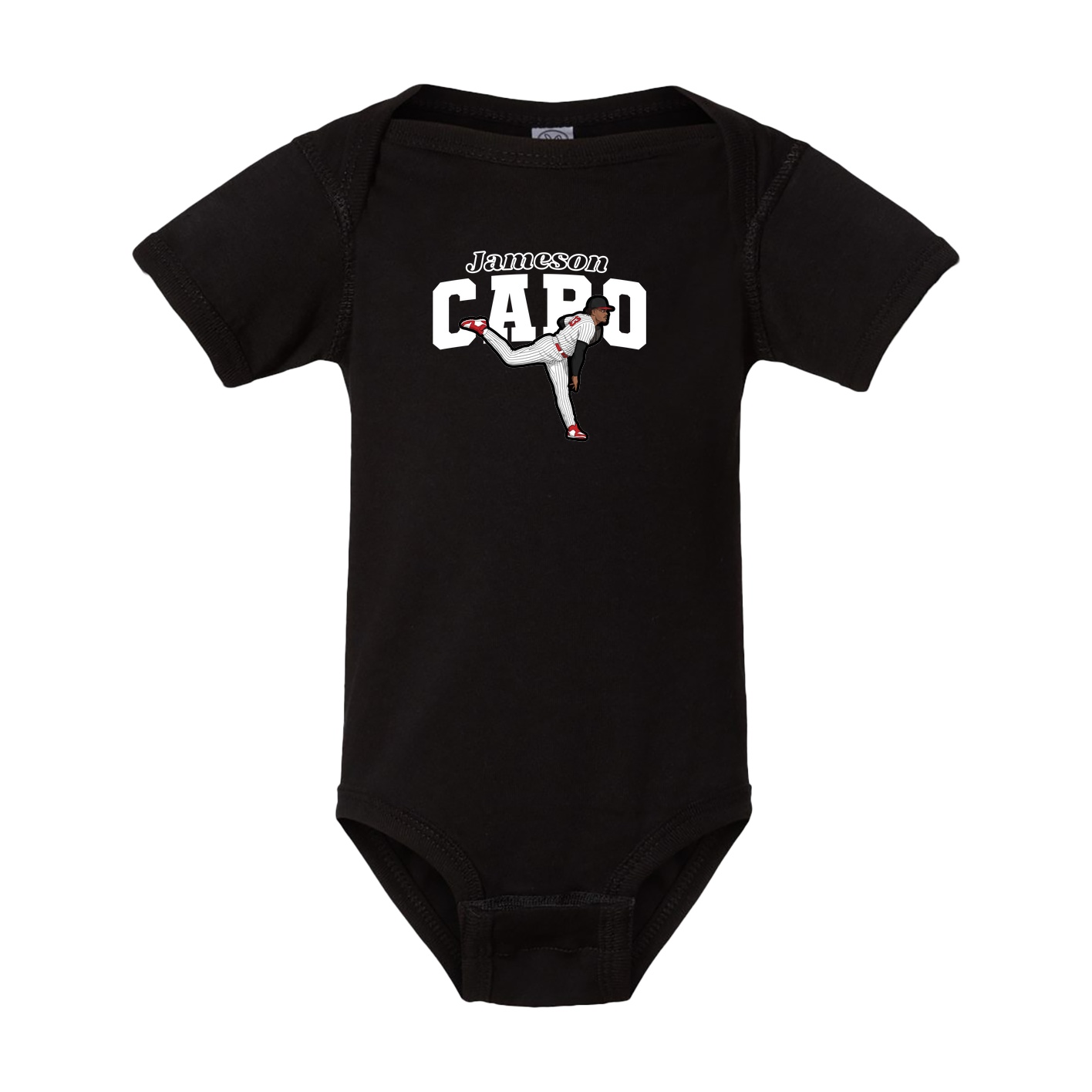 Baby Onesie — Name Arch in Black