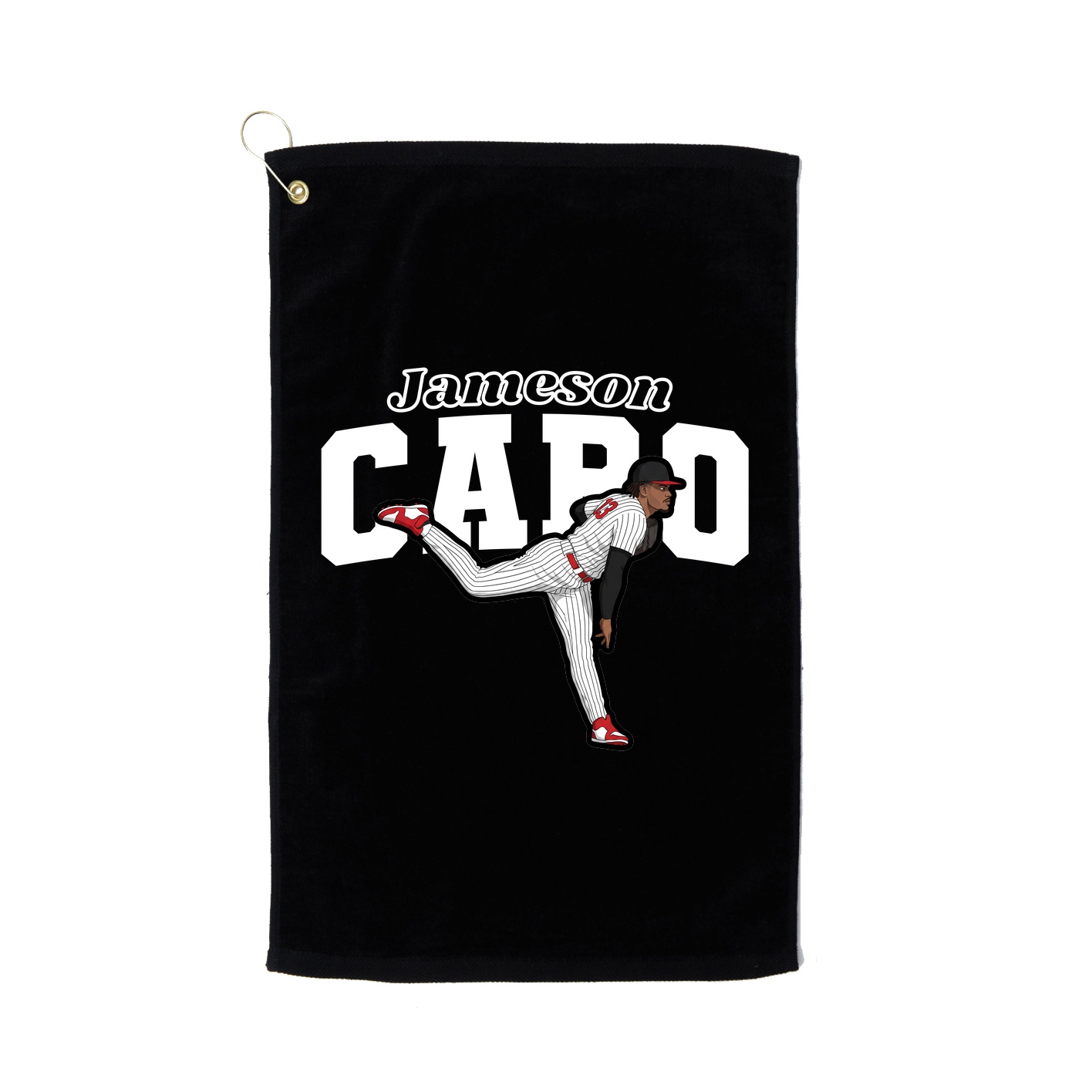 Golf Towel — Name Arch in Black